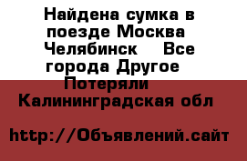 Найдена сумка в поезде Москва -Челябинск. - Все города Другое » Потеряли   . Калининградская обл.